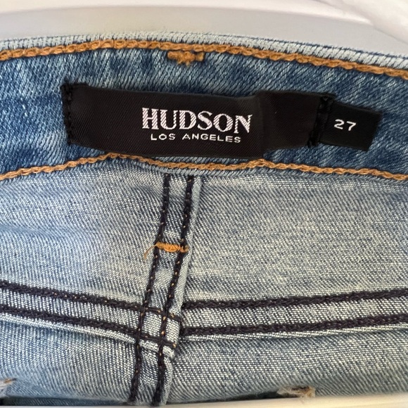 $195 Hudson 27 Nico Mid-Rise Super Skinny Jeans Denim Stiched Pockets - Picture 5 of 5